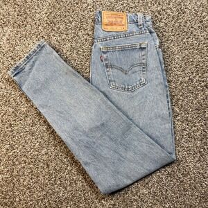 Vintage Levis 512 Women's 27x30 USA Made Slim Tapered Jeans Light Wash Denim 90s